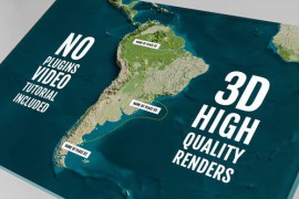 3D Physical Map - South America 44036524