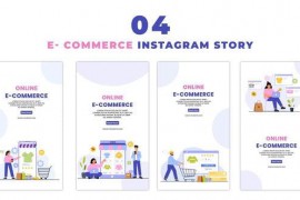 Online Shopping 2D Flat Character Instagram Story 47453552