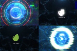 Planet Glitch Logo for Premiere Pro 43880907