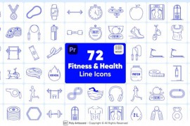 Fitness & Health Line Icons For Premiere Pro 48592747