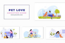 Pet Lover Character Animation Scene Template 47352821