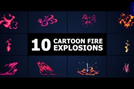 Cartoon Fire Explosions | Premiere Pro MOGRT 51267282
