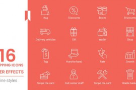 Shopping Line Icons Pack 44114560