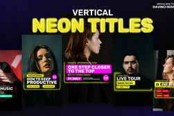 Free Download:Vertical Neon Titles Davinci Resolve 63078037