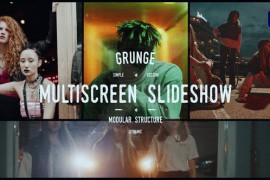 Grunge Grid Multiscreen Slideshow | Premiere Pro 47198445