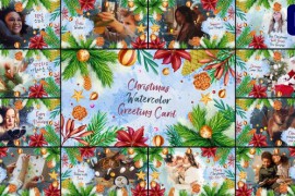 Christmas Watercolor Greeting Card for Premiere Pro 48936166
