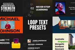 Free Download:Looping Text Sliders Animation 59929974
