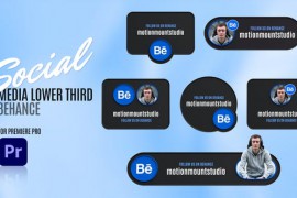 Social Media Lower Thirds Behance - Premiere Pro 48886122