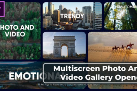 Multiscreen Slideshow Original Split Screen Opener MOGRT for Premier Pro 50825999