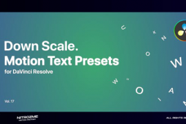 Down Scale Motion Text Presets Vol. 17 for DaVinci Resolve 47490783