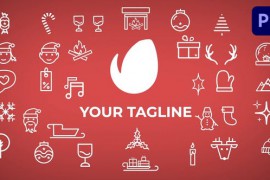 Christmas Icons And Logo Reveal || Premiere Pro MOGRT 35237644