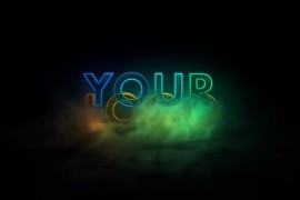 Smoky Neon & Lightning Logo 49779001