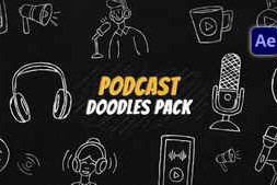 Free Download:Podcast Doodles Pack 64314358