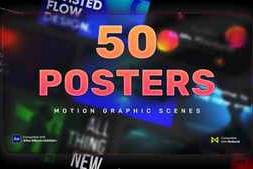 Free Download:50 Poster Scenes | After Effects 59094457