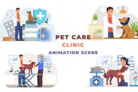 Pet Care Clinic Animation Scene 43043976