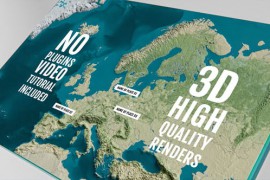 3D Physical Map - Europe FCP 44395181