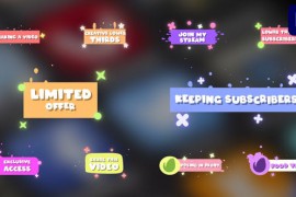 Cartoon Lower Thirds And Subscribers for Premiere Pro 52295004