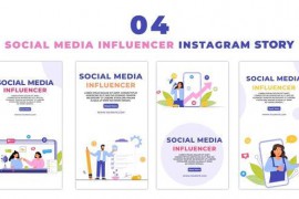 Social Media Influencer Podcast Interviewer Flat Character Instagram Story 47455167