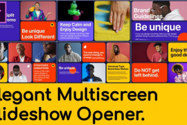 Elegant Multiscreen Slideshow MOGRT for Premier Pro 49246506