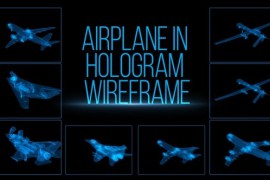 Airplanes In Hologram Wireframe 24998981