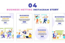 Flat Style Corporate Meeting Design Instagram Story 48059343