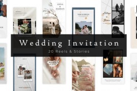 20 Elegant Wedding Invitation Reels and Stories | Premiere Pro 48199245