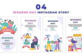 World Women's Day Creative Flat Character Instagram Story 47441536