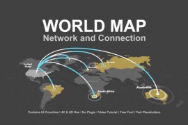 World Map - Network Connection 40506805