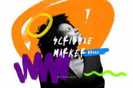 CreativeMarket – Scribble Marker Brush & PNG
