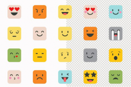 Square Emoticon Looping Animation 52000746