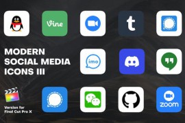 Modern Social Media Icons III | FCPX 50940325