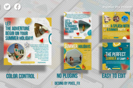 Summer Holiday Instagram Posts V2 I MOGRT 47491678