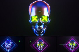 Skull Glitch Logo Reveal 31816232