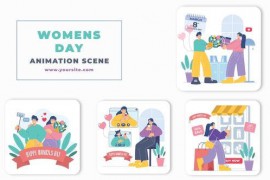 Flat Character Womens Day Animation Scene Premier Pro Template 46460462