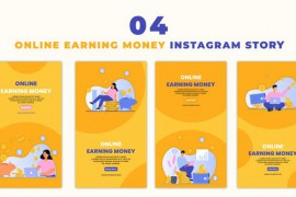 Online Earning Money Character Animation Instagram Story 47390685