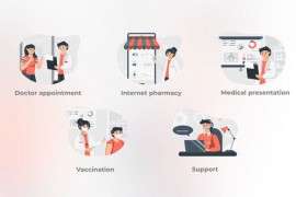 Medicine - Grey and Red Illustrations 46702035