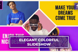 Elegant Colorful Slideshow 4K After Effects Template | Split Screen MOGRT for Premier Pro 49673863