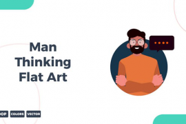 Man Thinking Flat art 49604298