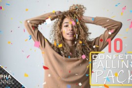 Multicolored Celebration Confetti Falling 4K 24128606
