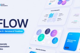 Flow: Services & Timelines Infographic Scenes Pack 52638625