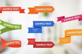 Colored ribbons with text 48917581