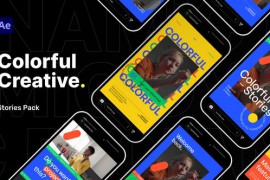 Creative Colorful Stories Pack Video Display After Effect Template 43988717