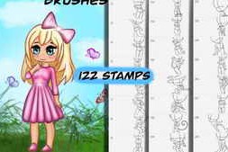 Brushgalaxy – 60 Anime Stamps – Procreate anime brushes