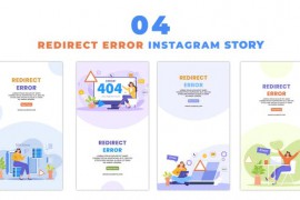 Redirection Error Flat Vector Animation Instagram Story 48059901