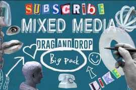 Mixed Media Drag and Drop Big Pack on transparent background 52326111