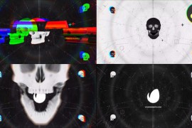 Glitch Skull Logo for DaVinci Resolve 45633435