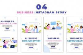 Business Communication Flat Vector Instagram Story 47460251