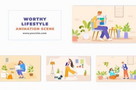 Worthy Lifestyle Cartoon 2D Character Animation Scene 48802645