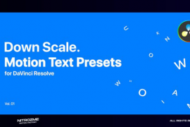 Down Scale Motion Text Presets Vol. 01 for DaVinci Resolve 46705442