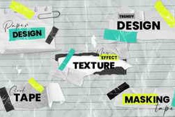 Free Download:Torn Crumple Paper Tapes Titles Lowerthirds 58656161